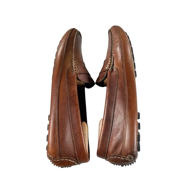 G.H. BASS Mens Size 11.5 D Brown Leather Slip on Penny Loafer Driving Shoes - Picture 4 of 9